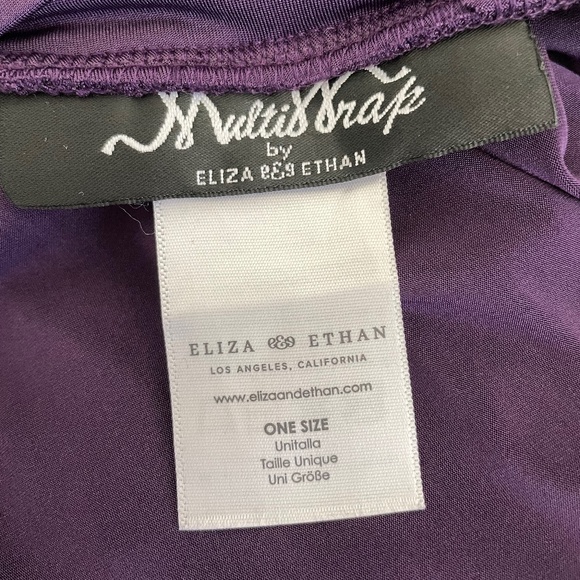 Eliza & Ethan Women's Purple Multi Wrap Maxi Bridesmaid Dress - O/S - Picture 8 of 11